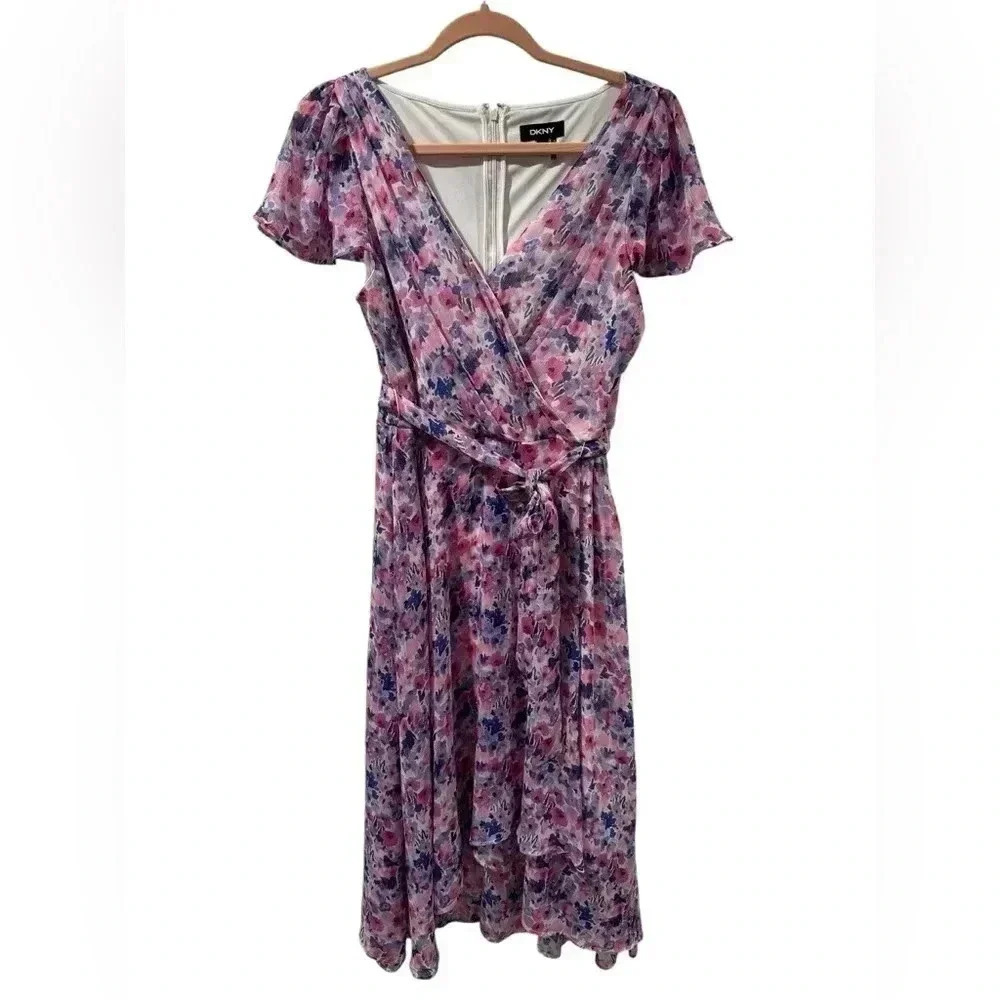 DKNY Wrap Midi Dress